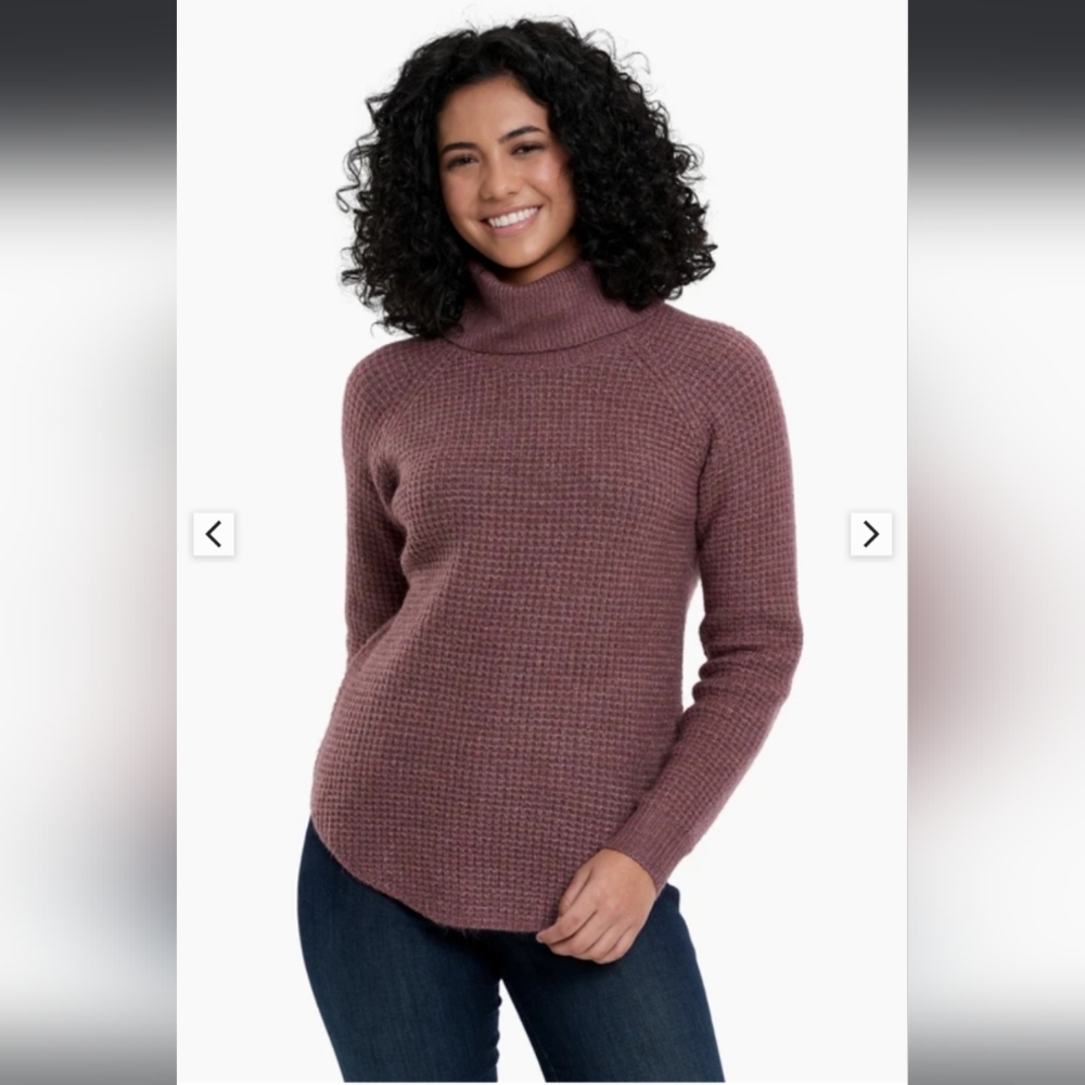 Kuhl Sienna Waffle Sweater Alpenrose/Purple Color
